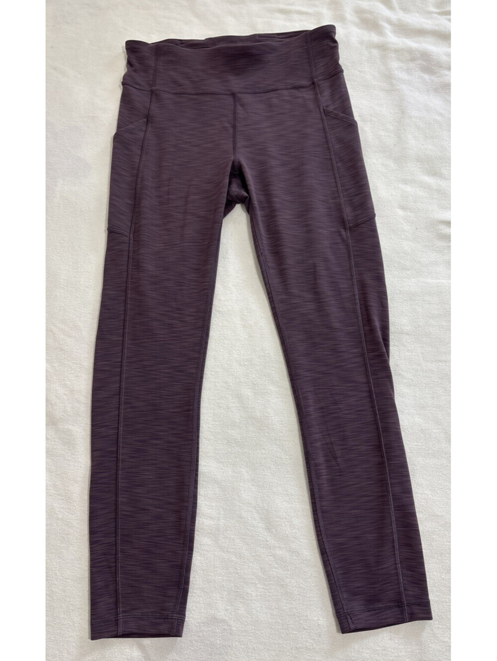 Lululemon Invigorate High-Rise Crop Heathered Black Currant Size 8